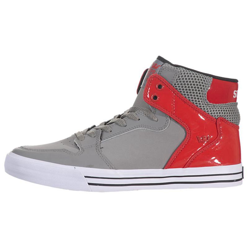 Supra VAIDER Sneaker High Damen Grau Rot Deutsch NKAQW4609